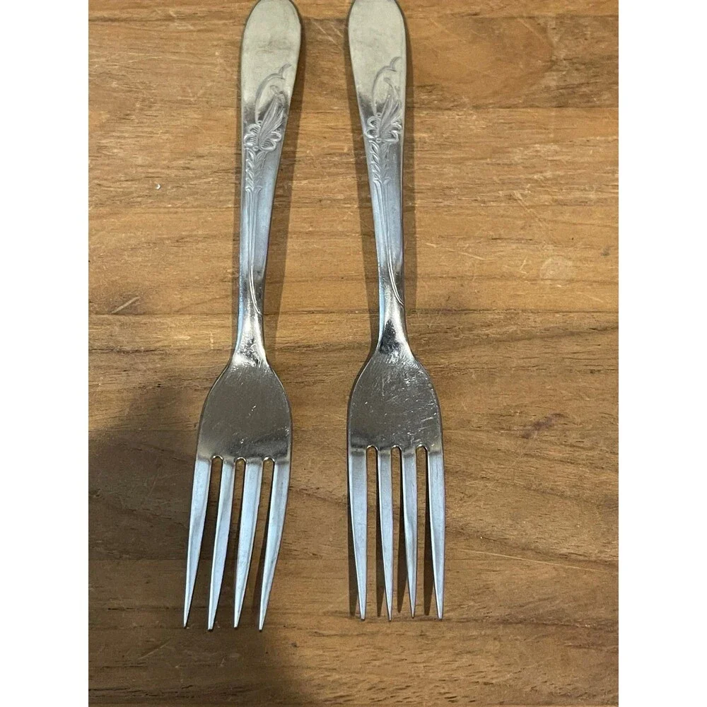 Heather Stainless Steel- Stainless 2 Forks